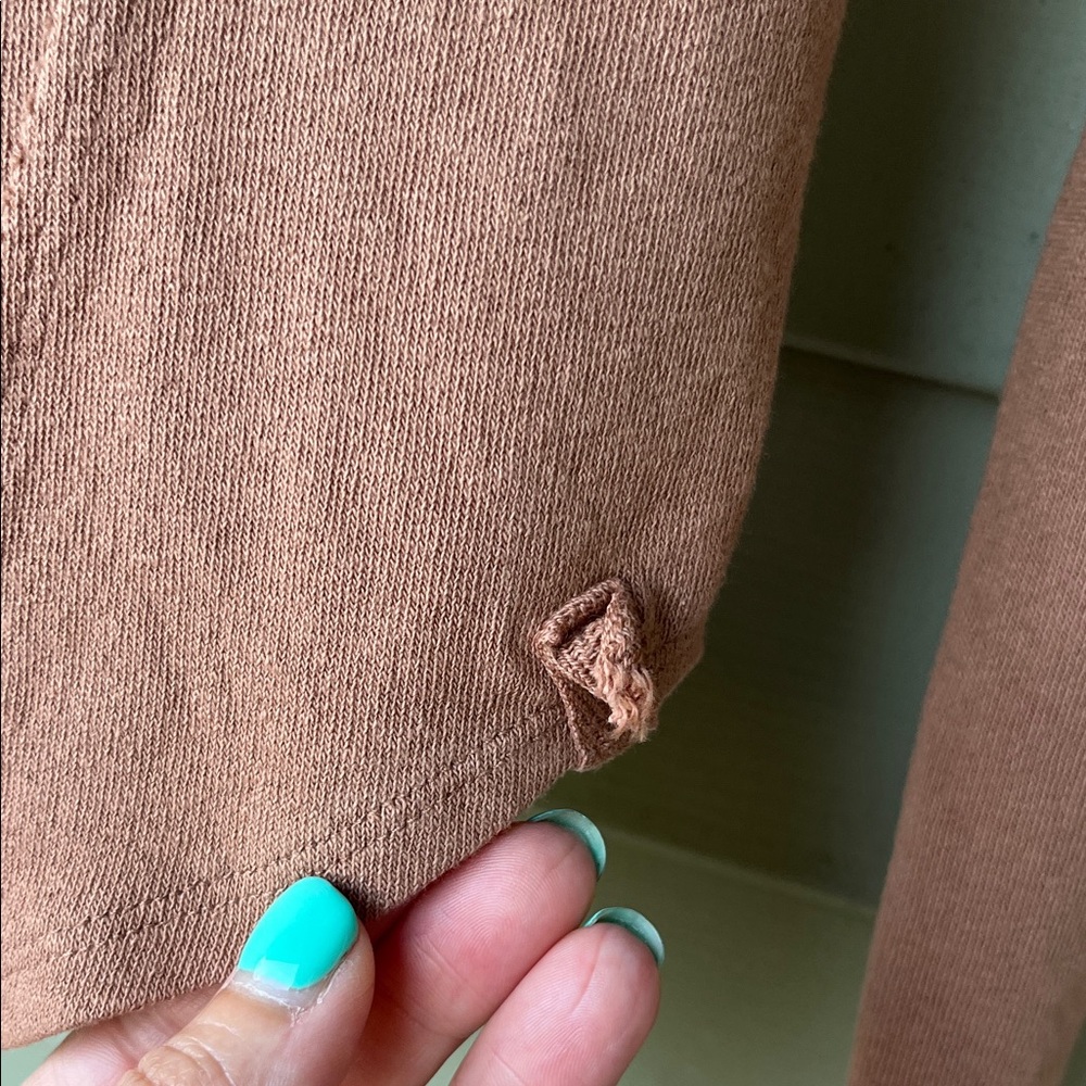 New We The Free Off-Shoulder Tan Sweater - Picture 6 of 12